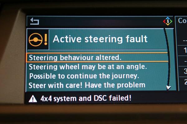 bmw steering malfunction warning