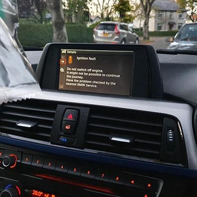 bmw starter ignition fault message